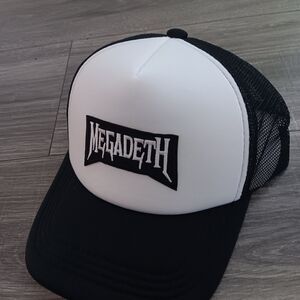 Megadeth Black and White Trucker Hat